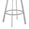 Armen Living Capri 30" Swivel Slate Gray Faux Leather and Silver Metal Bar Stool LCCPBASLGR30 - alternate 3